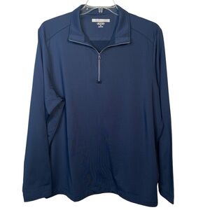 Greg Norman Play Dry Navy Blue Quarter Zip Pullover Sz XL Warm Golf Attire